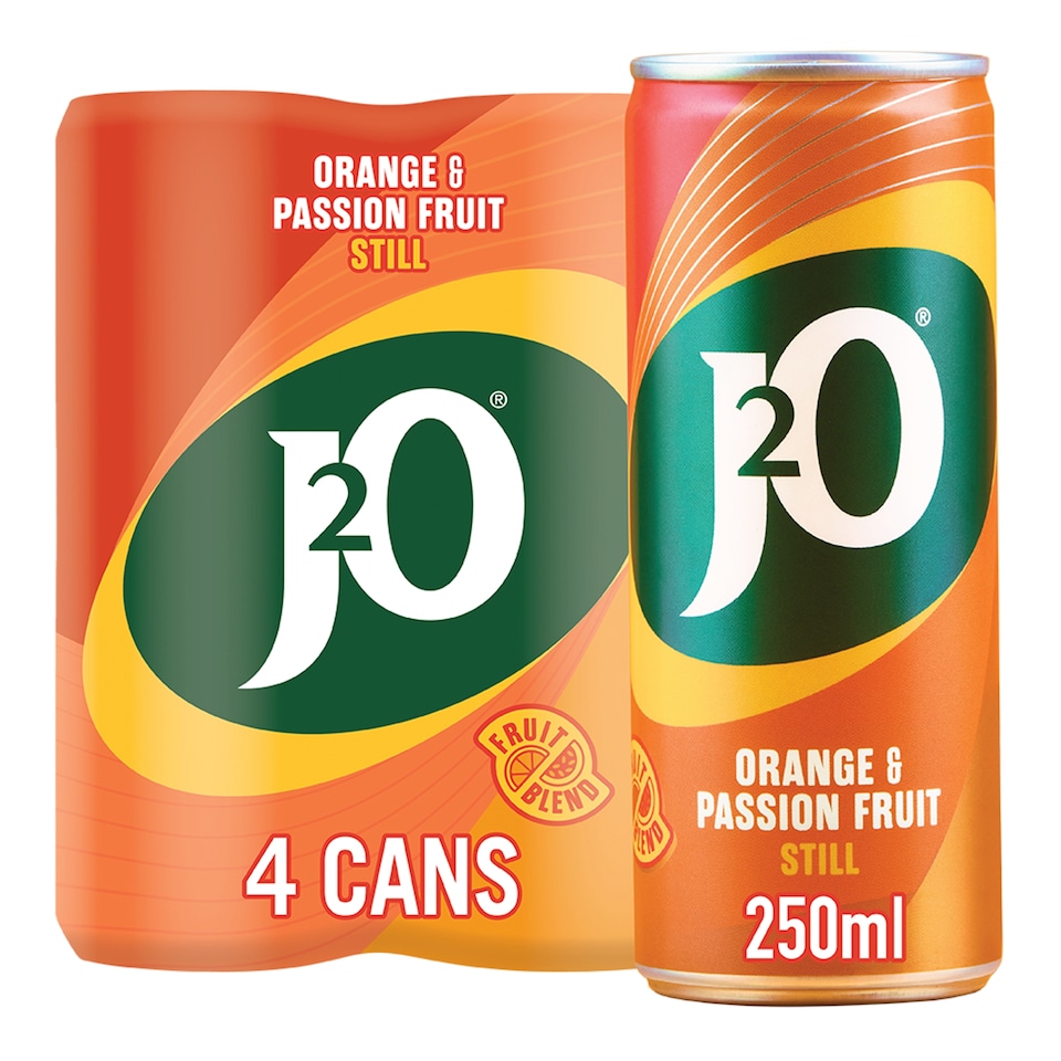 image 1 of J2O Orange & Passion Fruit 4x250ml