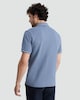 image 3 of F&F Cotton Blend Waffle Textured Polo Shirt in Blue
