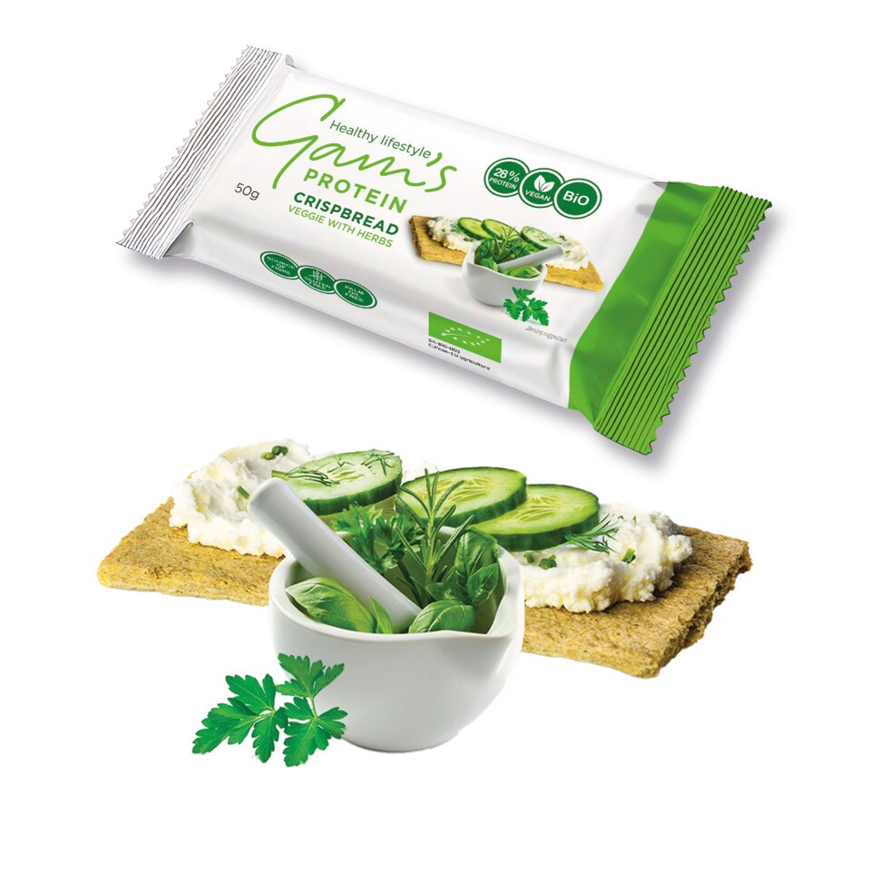obrázok 1 z Gam's Bio proteínový vegánsky plátok s bylinkami 50 g