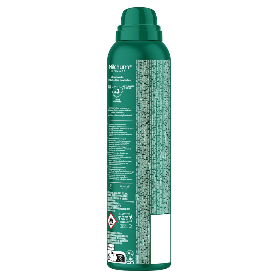 image 1 of Mitchum Men Ultimate 72H Active Ocean Anti Perspirant & Deodorant 250ml