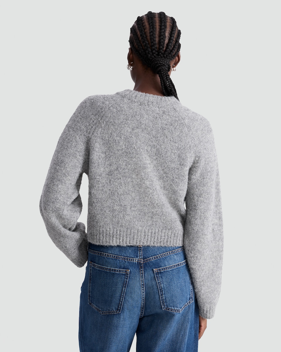 image 1 of F&F Knitted Button Front Cardigan with Wool in Grey