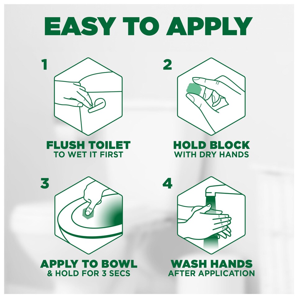 image 1 of Harpic Hygienic & Fresh Toilet Block Sticker - Pine 4 x 12g