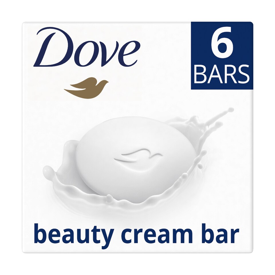 image 1 of Dove Original 3-in-1 Beauty Bar Hand Soap 6x90g