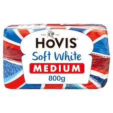 Hovis Soft White Medium Sliced Bread 800g