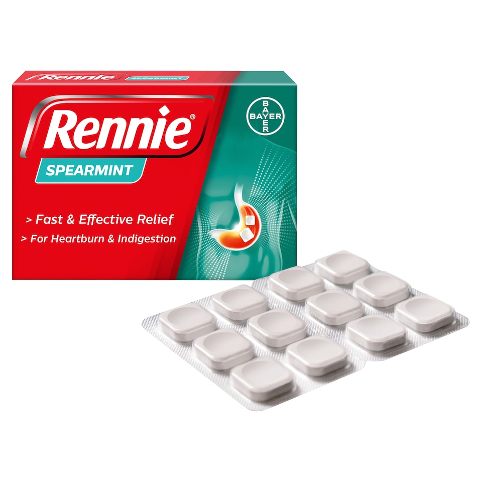 image 1 of Rennie Spearmint Heartburn & Indigestion Tablets 72s