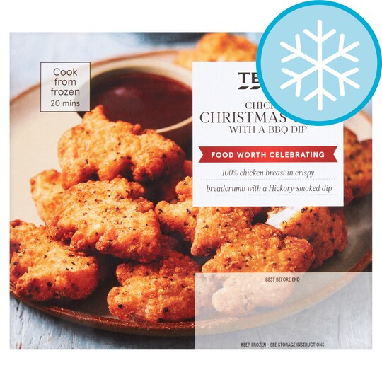 Tesco Chicken Christmas Trees With A Bbq Dip 300G