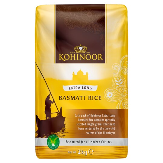 Kohinoor Extra Long Basmati Rice 2Kg Tesco Groceries kohinoor-extra-long-basmati-rice-2kg-tesco-groceries