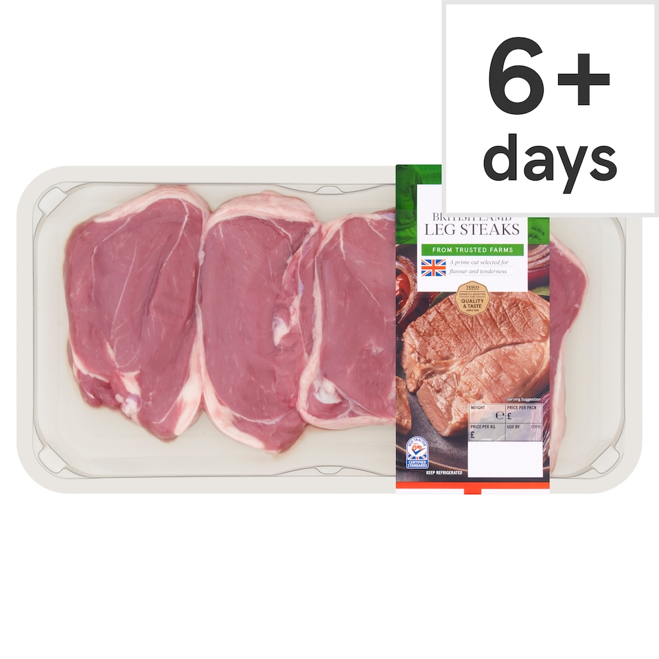 Tesco Lamb Leg Steaks 450G