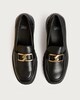 image 2 of F&F Faux Leather Chunky Penny Trim Loafers in Black