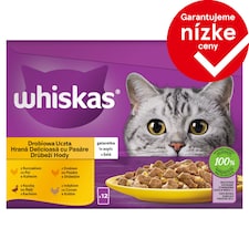 Whiskas 1+ hydinové hody v želé 12 x 85 g (1,02 kg)