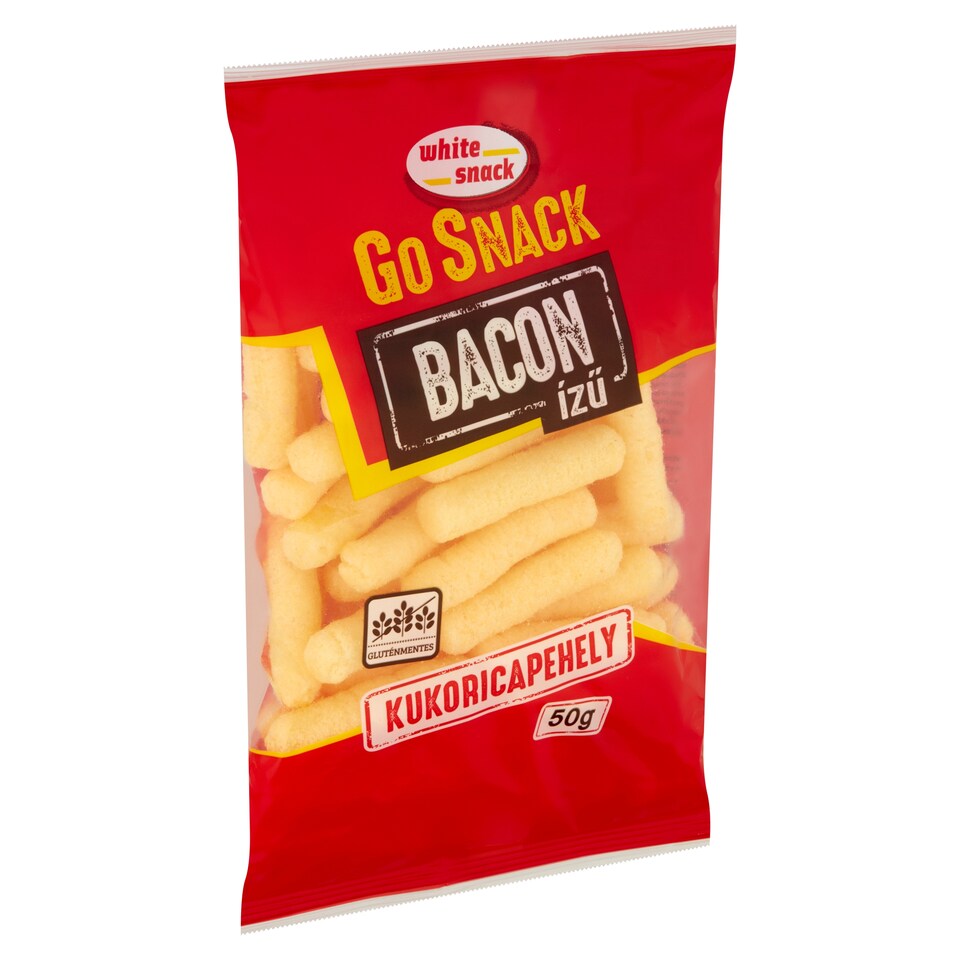 White Snack Go Snack Bacon Flavoured Gluten-Free Extruded Cornflakes 50 g