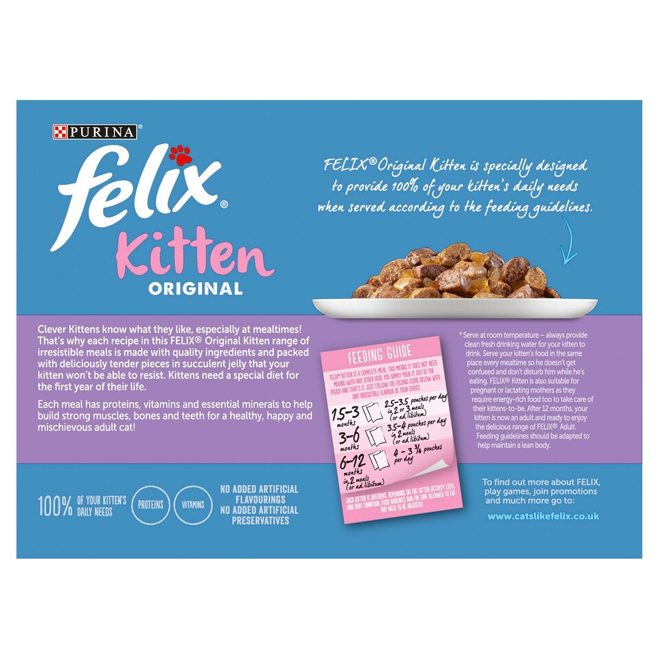 image 1 of Felix Kitten Cat Food Mixed In Jelly 12X100g