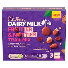 Cadbury Fruitier & Nuttier Chocolate Trail Mix 3 Pack 105g