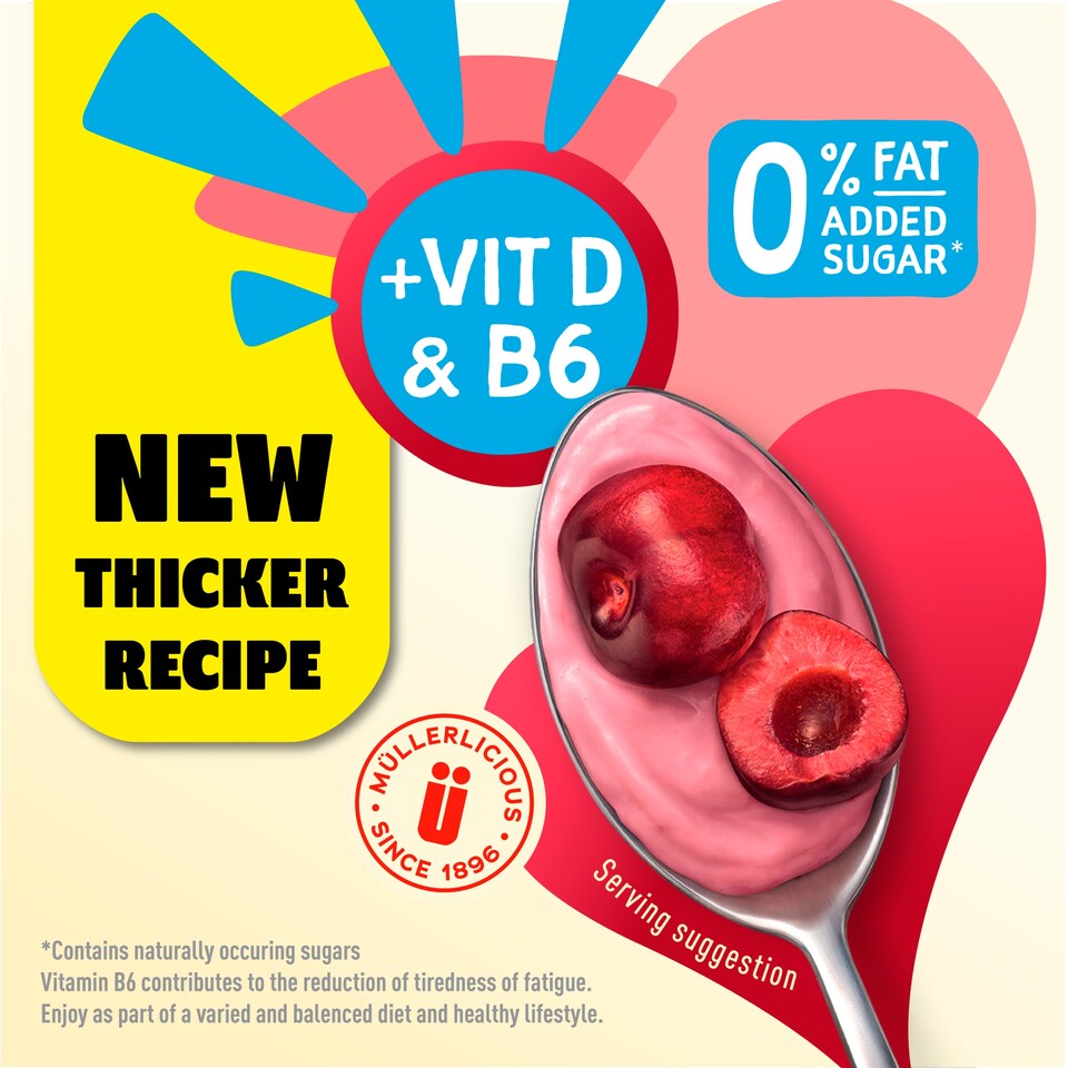 image 1 of Muller Light Red Fruit Assorted Fat Free Yogurt 6X140g