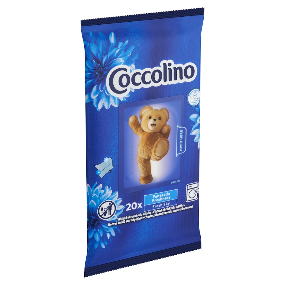 Obrázek 1 pro produkt Coccolino vlhčené ubrousky do sušičky 20 ks