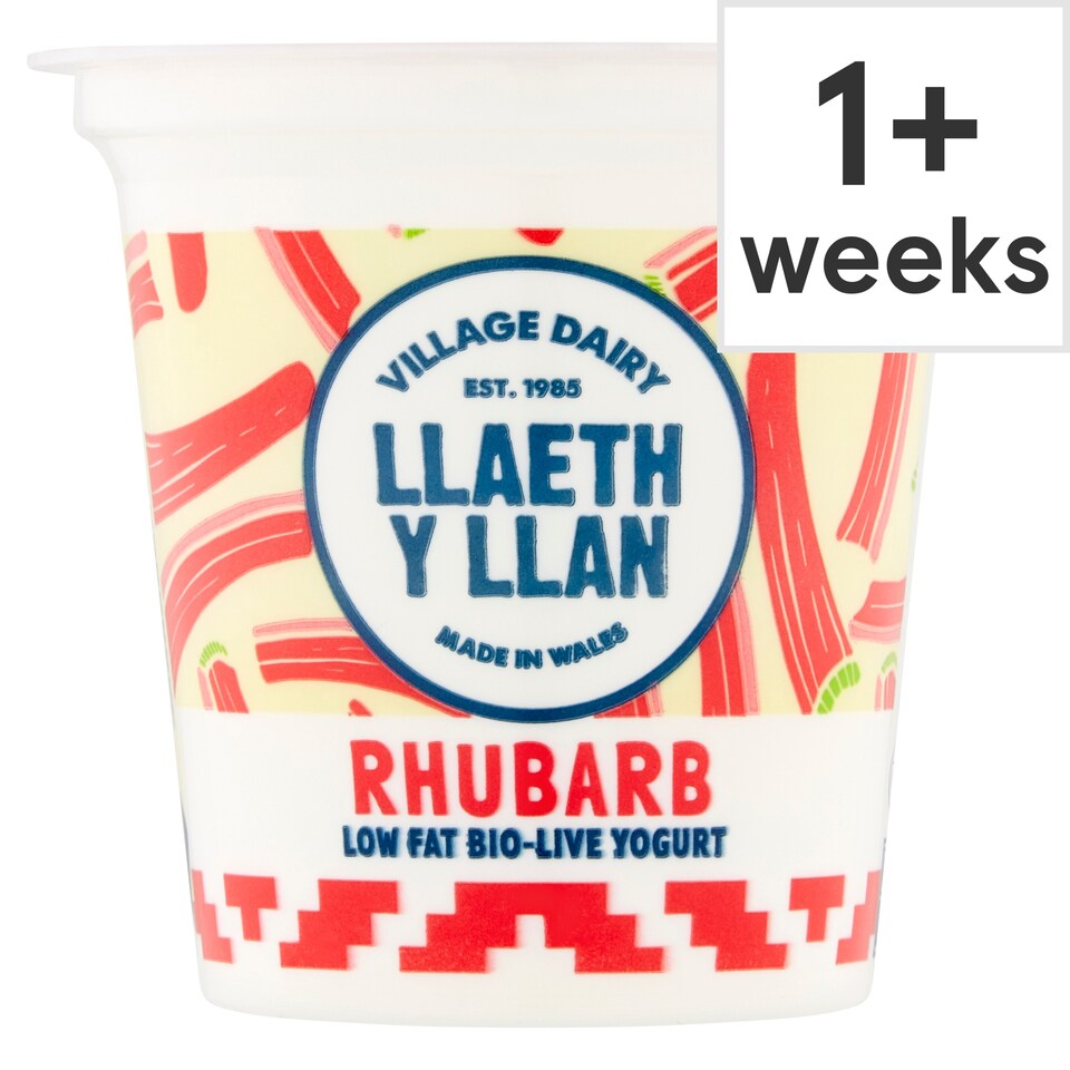 Llaeth Y Llan Low Fat Rhubarb Yogurt 125G