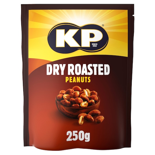 Kp Dry Roasted Peanuts 250G Tesco Groceries