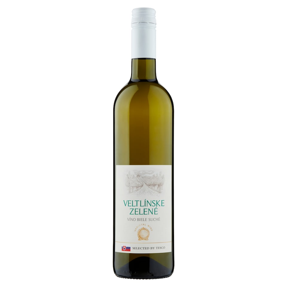 Tesco Veltlínske zelené víno biele suché 750 ml