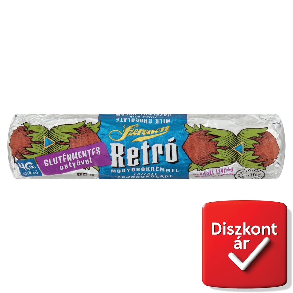 Szerencsi Retró mogyorókrémmel töltött tejcsokoládé 35 g  1. kép