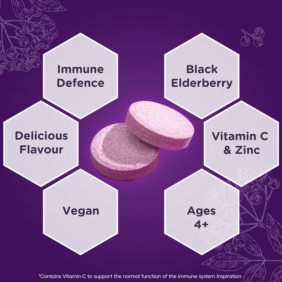 image 1 of Sambucol Black Elderberry Effervescent Tablets with Immuno Forte 15s