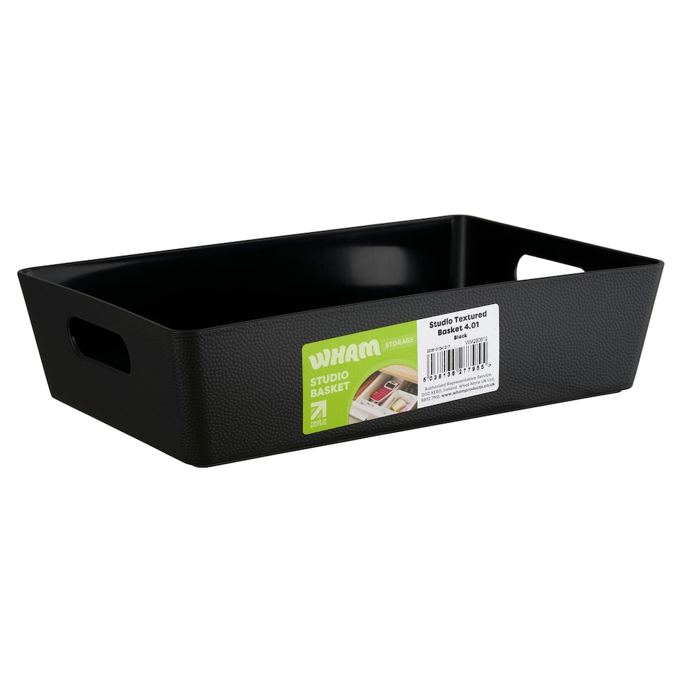 image 1 of Wham Studio Black Storage Basket 4.01