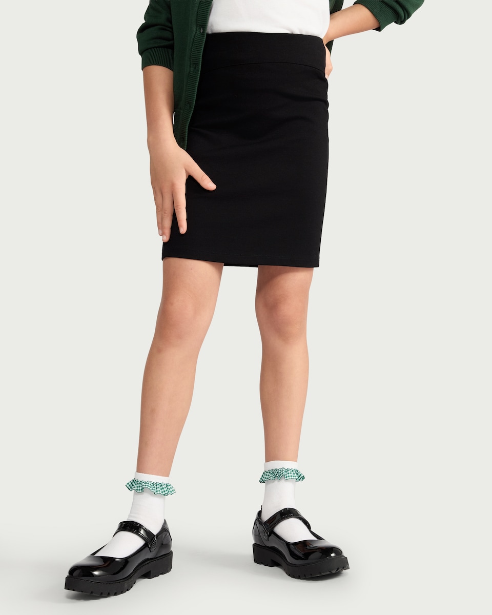 image 1 of F&F School Girls Pencil Skirt in Black