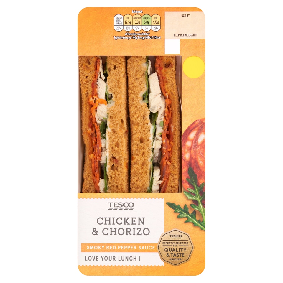 Tesco Chicken & Chorizo Sandwich
