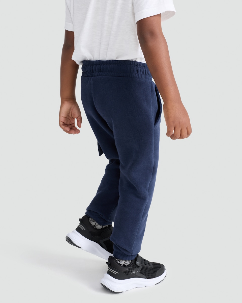 image 1 of F&F Boys Cotton Rich Cuffed Cargo Joggers in Blue