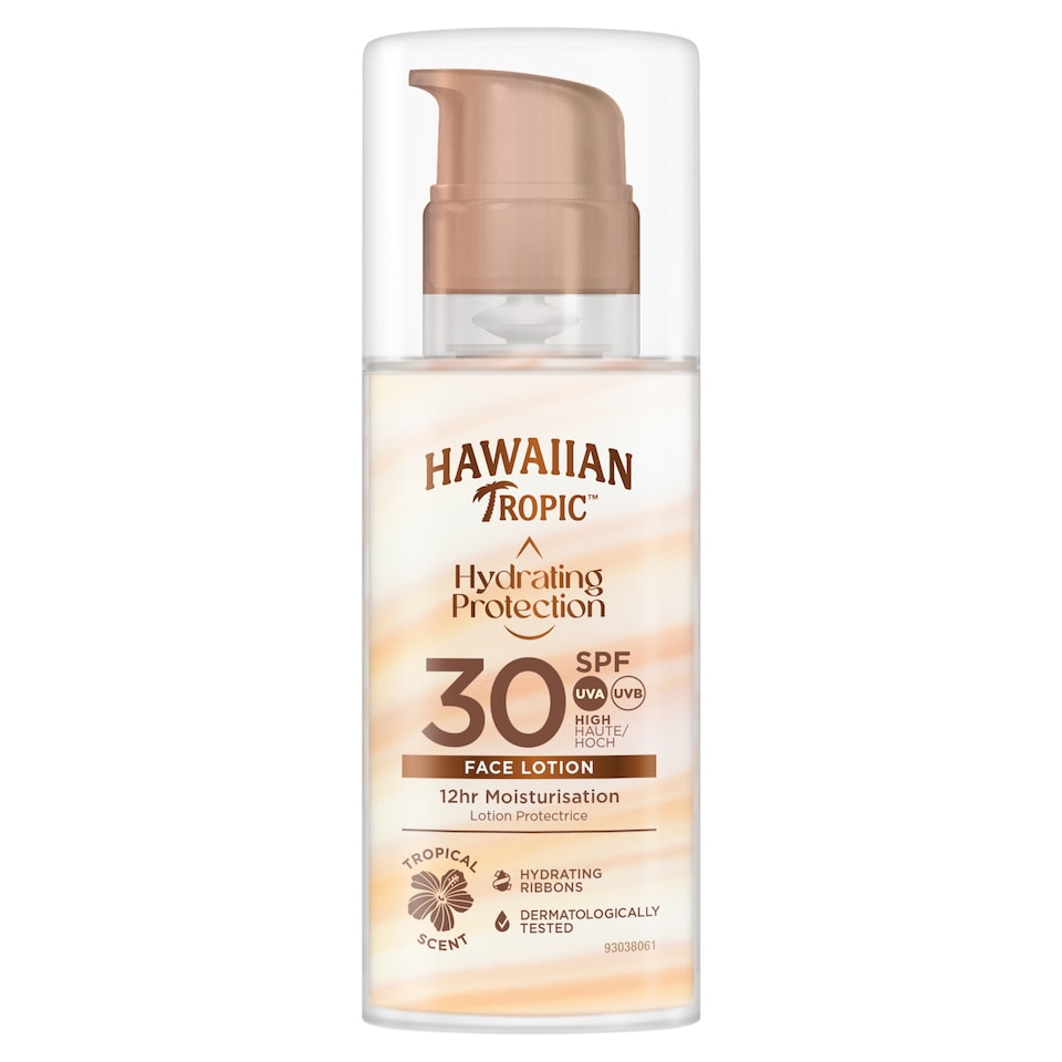 Hawaiian Tropic Hydrating Protection Face Sunscreen Lotion SPF 30 50ml