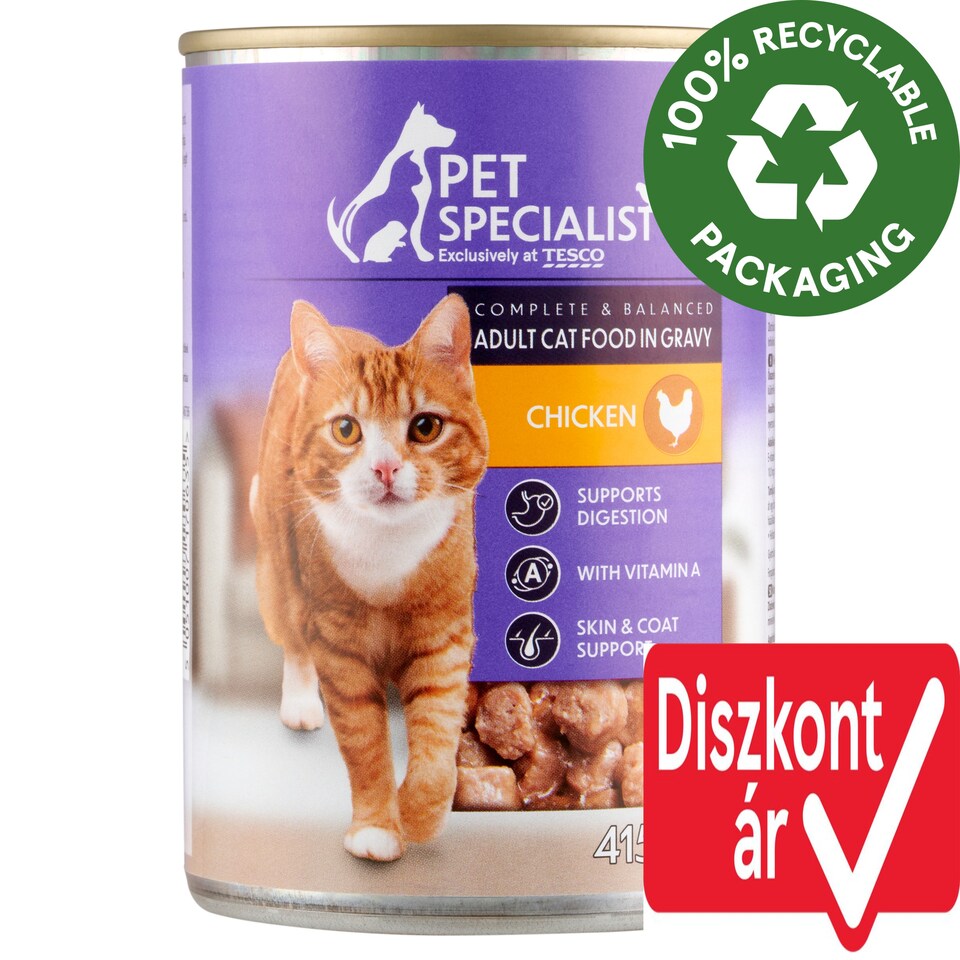 Pet Specialist Adult Cat Food in Gravy with Chicken 415 g