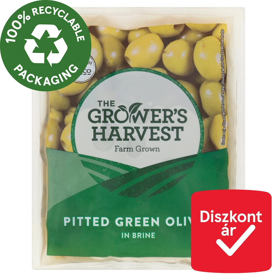 The Grower's Harvest magozott zöld olívabogyó 195 g