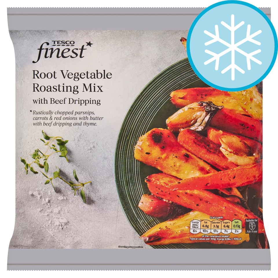 Tesco Finest Roasting Root Vegetables with Beef Dripping Butter 500g