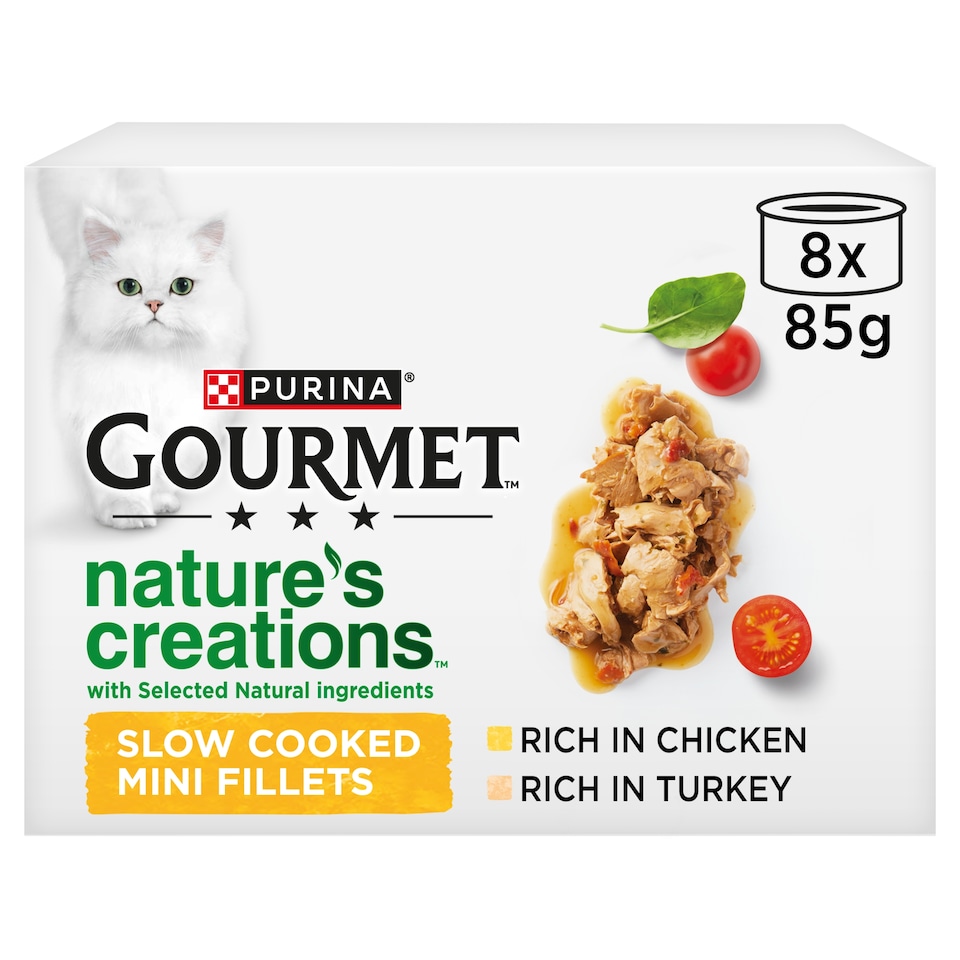 image 1 of GOURMET Nature's Creations Poultry Wet Cat Food 8x85g