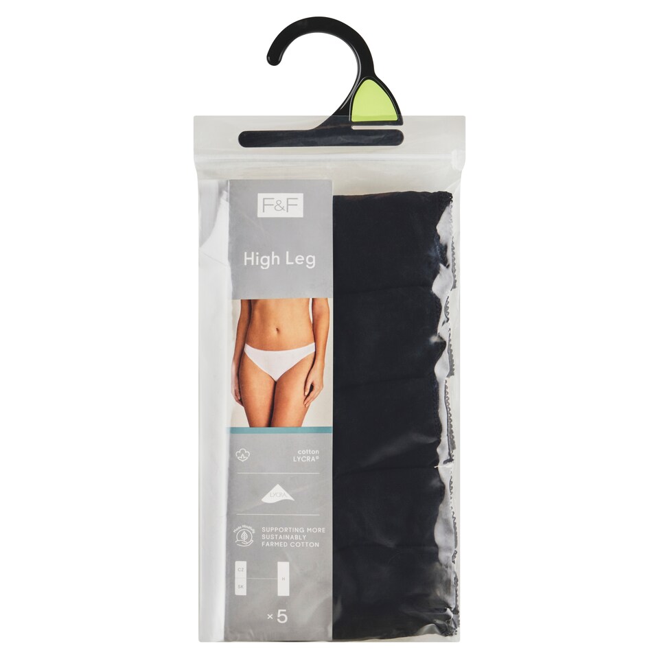 obrázok 1 z F&F 5 ks Dámske nohavičky čierne 42