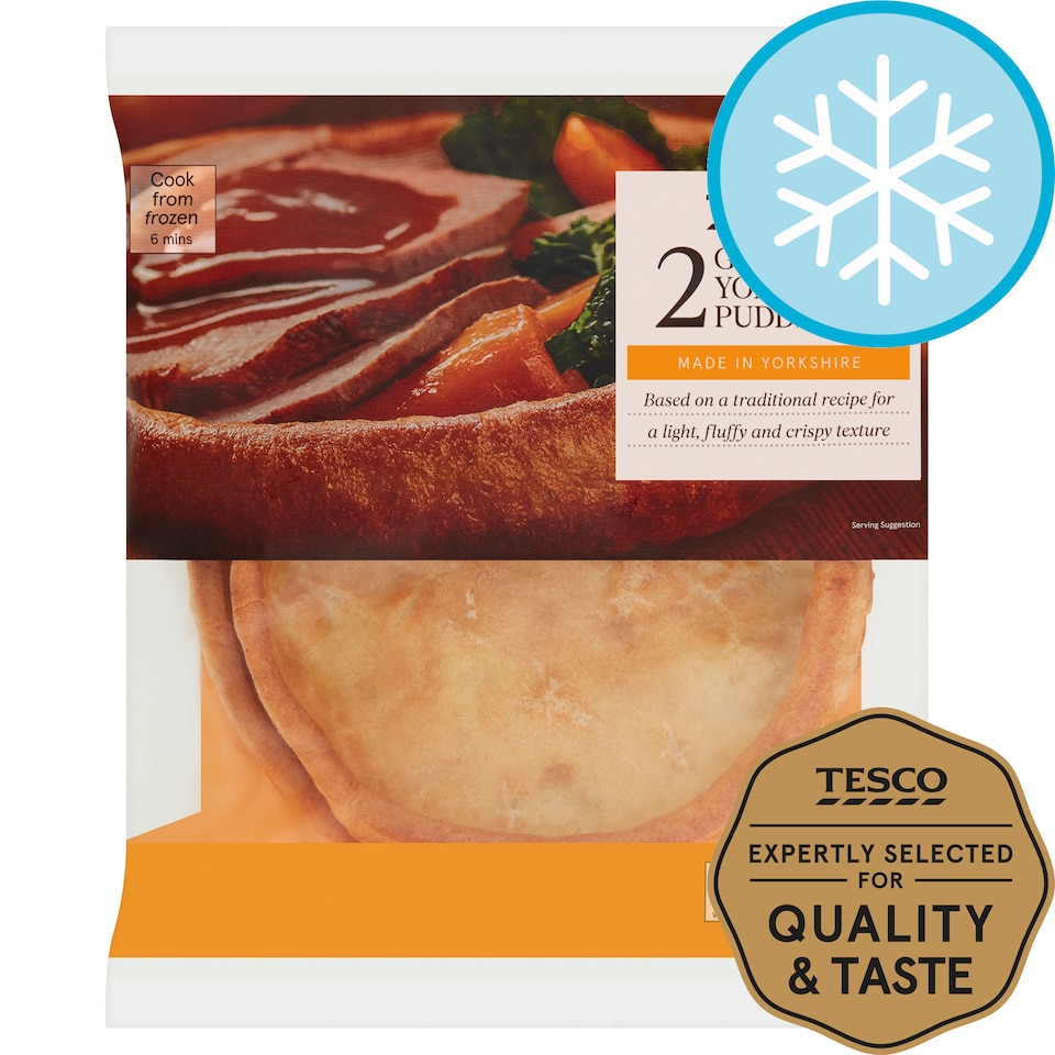 Tesco 2 Giant Yorkshire Puddings 220G