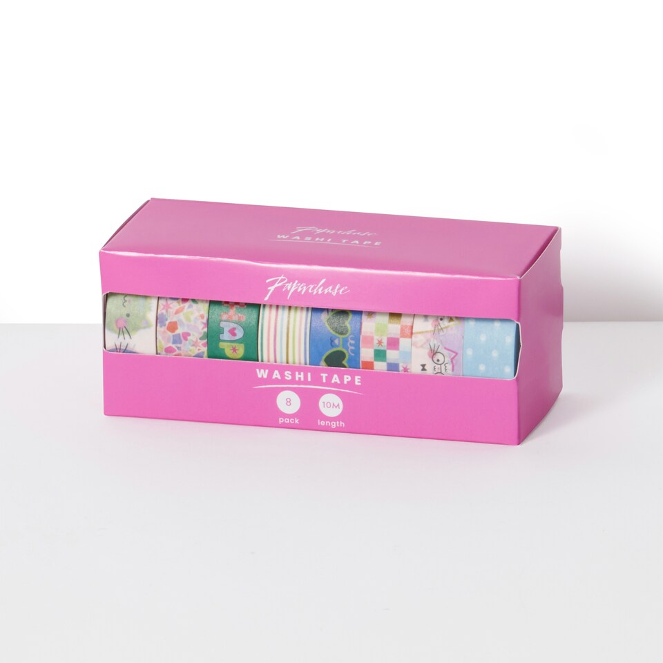 image 1 of Paperchase Terrazzo Cats 8pk Washi Tape