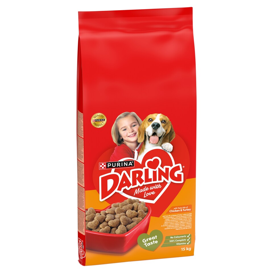 image 1 of Purina Darling Complete Pet Food for Adult Dogs with Poultry 15 kg