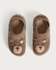 image 2 of F&F Unisex Teddy Bear Fleece Clogs in Brown