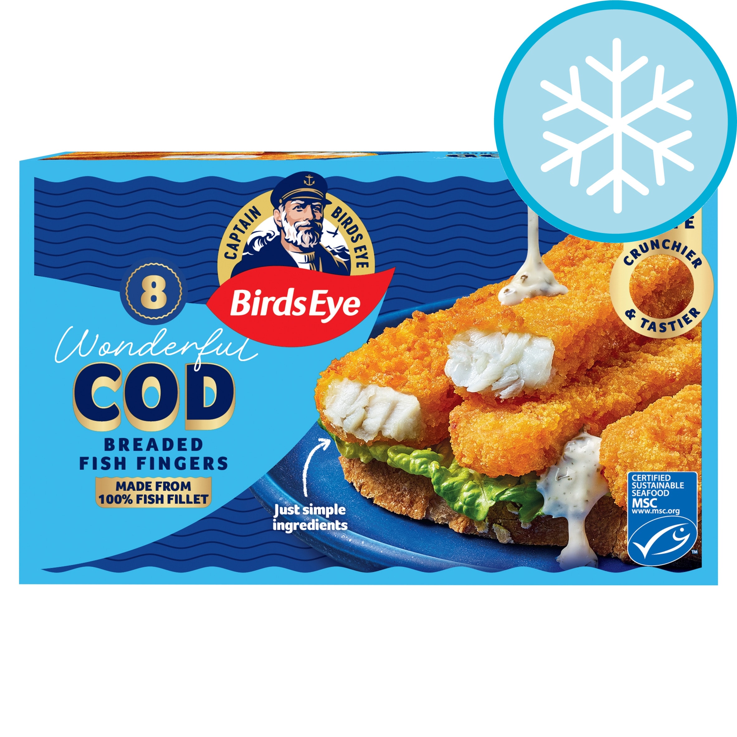 Birds Eye 8 Breaded Cod Fish Fingers 240g