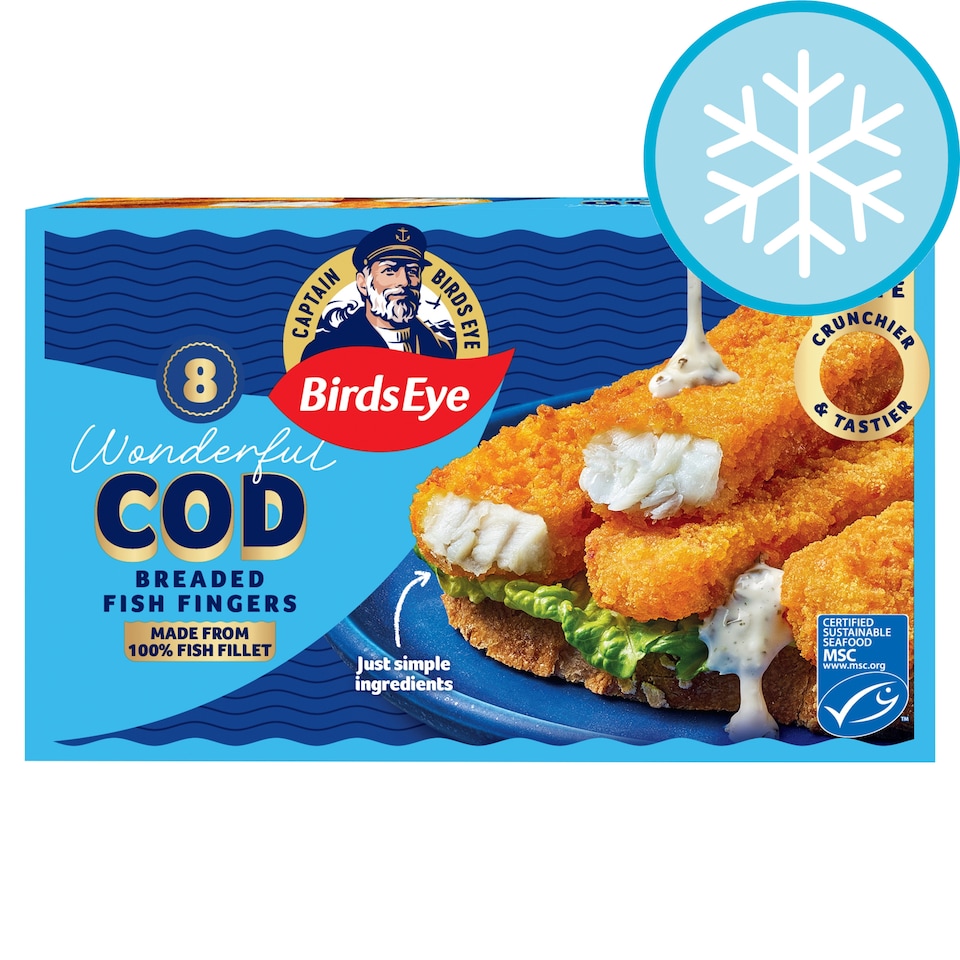 image 1 of Birds Eye 8 Breaded Cod Fish Fingers 240g