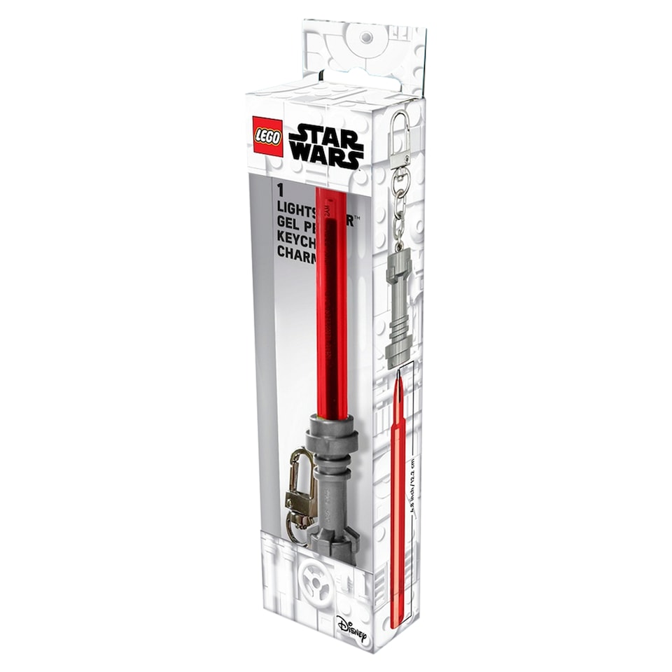 Lego Star Wars Red Lightsaber Gel Pen with Clip