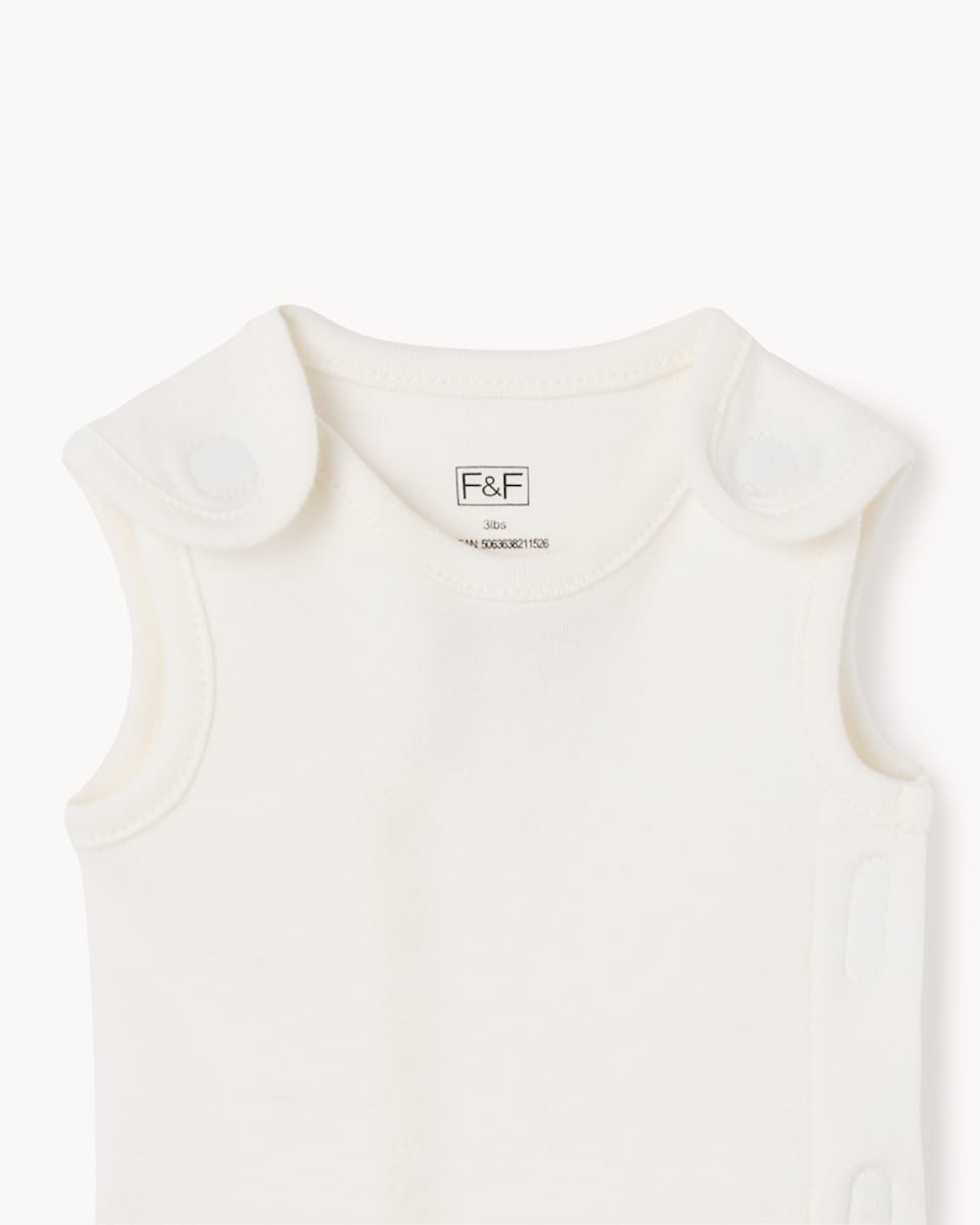 image 1 of F&F Baby 3-Pack Premature Pure Cotton Bodysuits in White