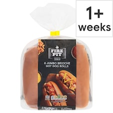 Tesco Fire Pit 6 Jumbo Brioche Hot Dog Rolls