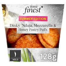 Tesco Finest Nduja Mozzarella & Honey Pastry Puffs 128G