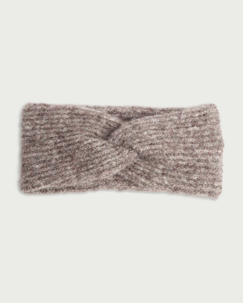 image 1 of F&F Knitted Twist Headband in Neutral