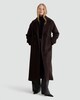 image 2 of F&F Double Breasted Long Coat with Wool in Brown