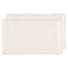F&F Home Bedding Cream Teddy Fleece Pillow Case Pair