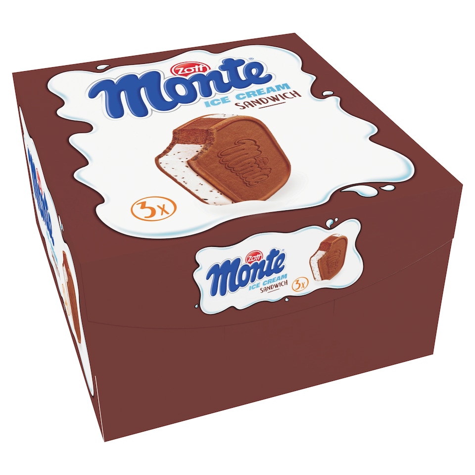 image 1 of Zott Monte Ice Cream Sandwich 3 x 120 ml (360 ml)