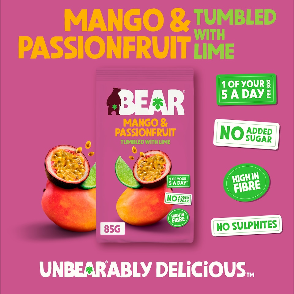 image 1 of BEAR Fruit Dried Mango & Passion Fruit 85g