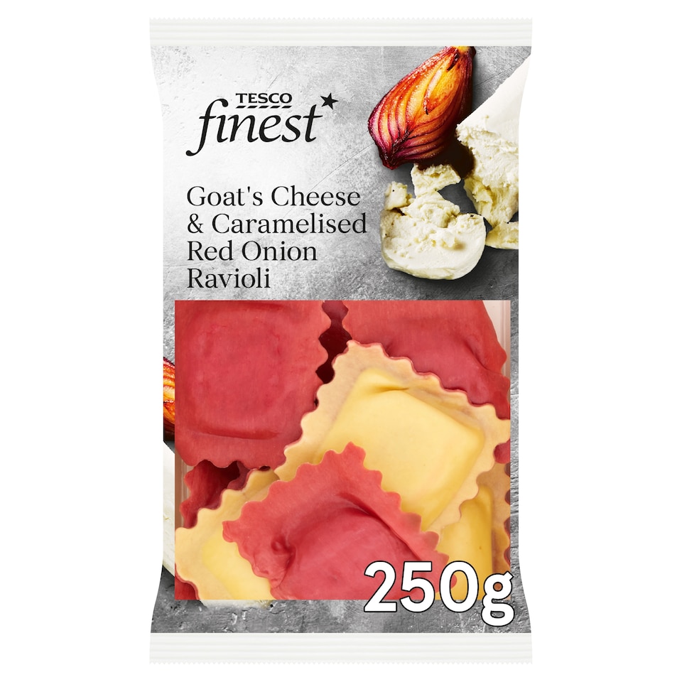 image 1 of Tesco Finest Goat Cheese & Caramelised Red Onion Ravioli 250G